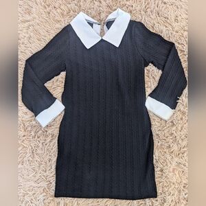 SHEIN Girls Black and White (Wednesday Adams) Dress